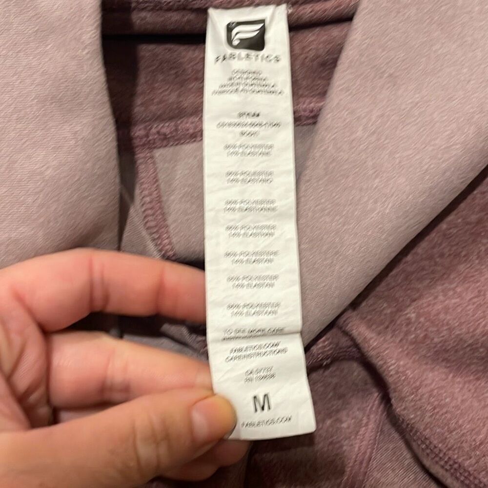 Fabletics Pink Two Tone Compression Legging Crop M - image 7